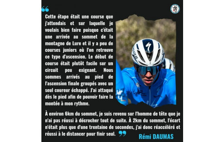 Rémi DAUMAS récidive sur le Tour de la Région Sud !